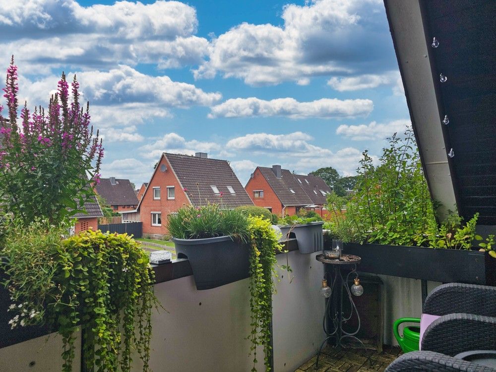 Blick vom Balkon, Wohnung oben rechts