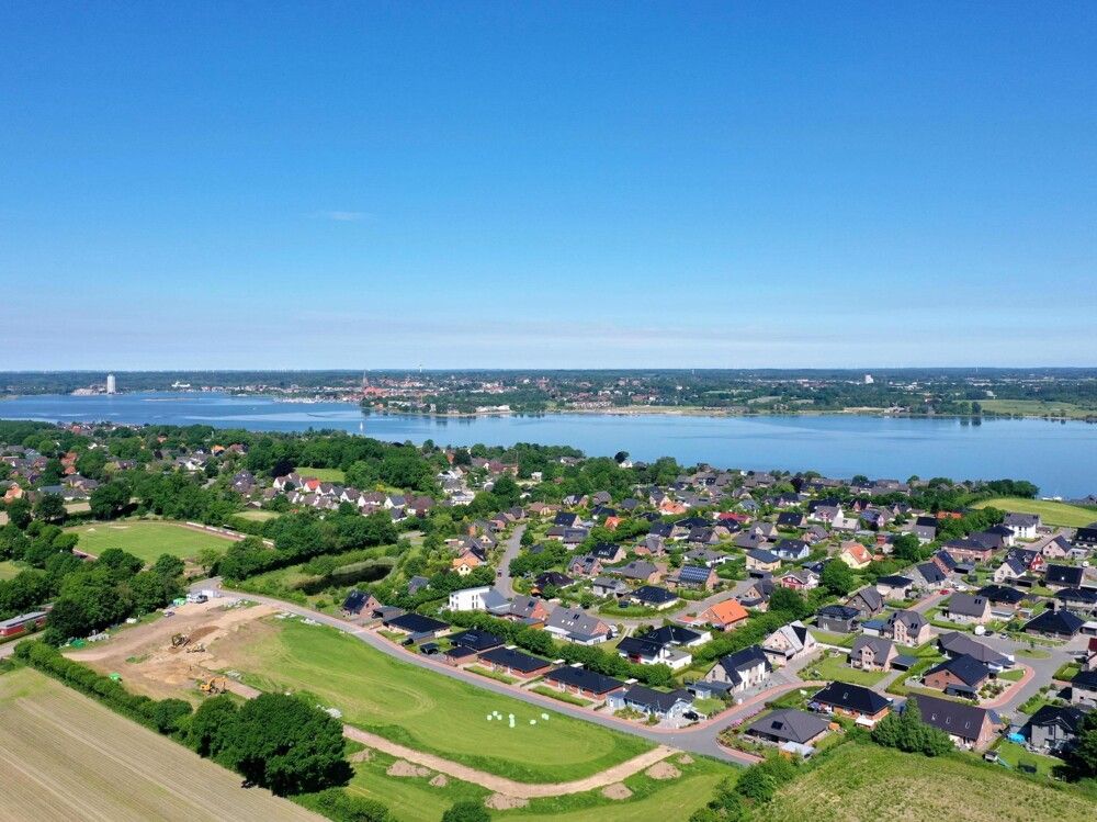 Blick aus der Vogelperspektive über die Schlei