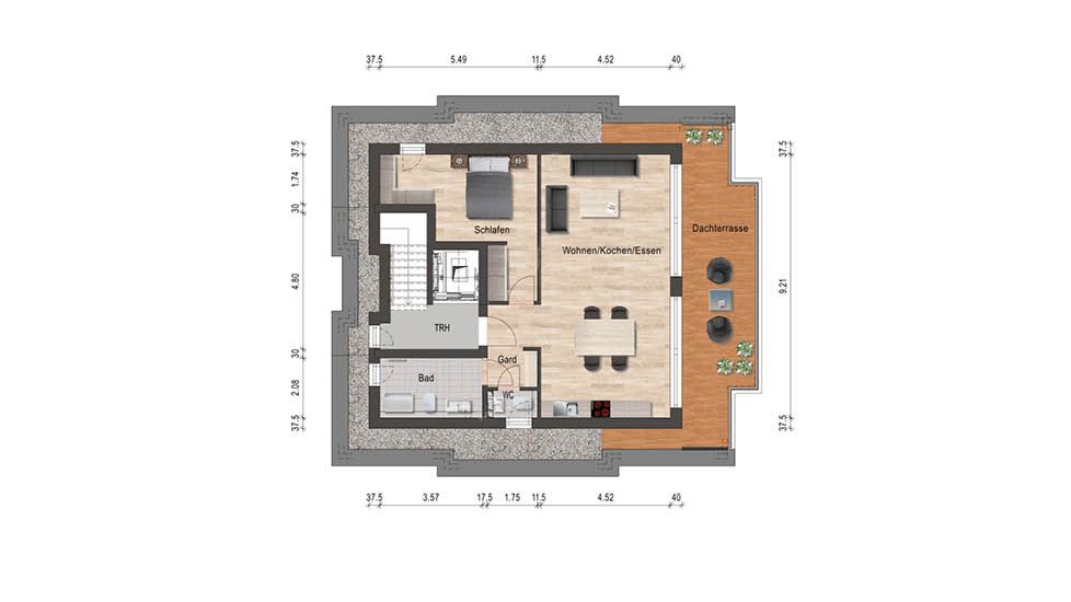 Grundriss Penthouse